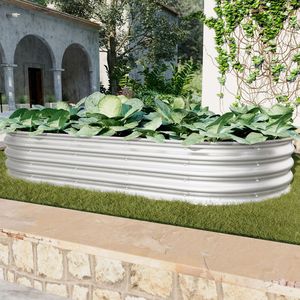 Kit de Jardinière Surélevée Robuste Galvanisée 6x3x1 pieds pour Légumes, Fleurs et Herbes d'Extérieur - Fournitures de Jardinage - Product Image 4