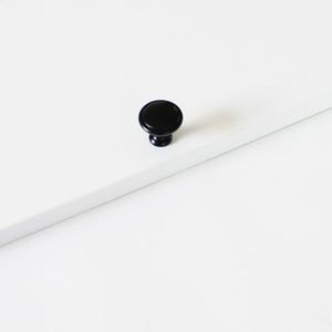 High Quality Zinc Alloy Round <b>Knob</b> Minimalist Modern Matte <b>Black</b> Cabinet Handle for Kitchen Dining Room Bathroom Furniture - Product Image 4