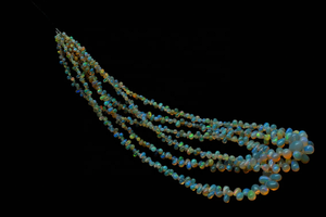 Excelentes cuentas de ópalo natural etíope, forma de gotas suaves de 5mm para la fabricación de joyas - Product Image 5