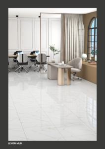 Carreaux de sol et de mur en porcelaine pleine masse effet ciment terrazzo brillant, résistants aux acides, design italien moderne 600x600 - Product Image 4