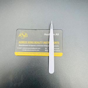 แหนบปลายแหลมสีขาวด้าน พร้อมปลายสีเงิน สำหรับถอนขนบนใบหน้าอย่างแม่นยำ ผลิตจากสแตนเลสสตีล ปรับแต่งได้ตามความต้องการ (OEM) - Product Image 5