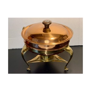 Plats de service en métal doré ou ivoire pour buffet d'hôtel, plats de service ronds ou rectangulaires en acier inoxydable pour hôtel, en vente - Product Image 5