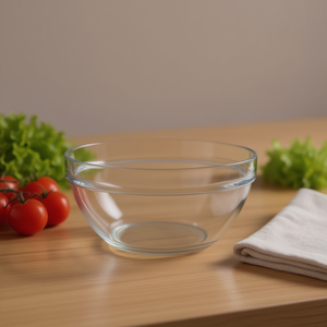 ENSALADERA de Vidrio de 26 cm, Calidad Premium, Diseño Minimalista para Servir en Fiestas y Exhibir Alimentos - Product Image 3