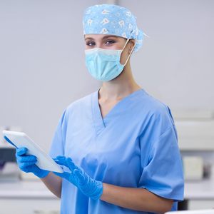 หมวกสครับพยาบาลแบบใหม่สำหรับทุกเพศ วัสดุคุณภาพสูง ระบายอากาศได้ดี แห้งเร็ว สวมใส่สบาย ปกป้องเส้นผม ใช้ในทางการแพทย์ สามารถปรับแต่งได้ - Product Image 5