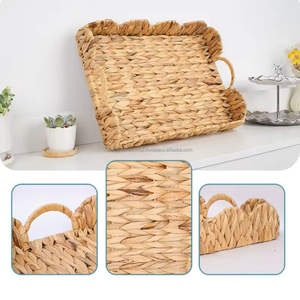 Cestas de Almacenamiento Multifuncionales Hechas a Mano con Jacinto de Agua Ecológico, Artesanía Natural, Decoración Elegante para el Hogar, Rectangulares - Product Image 5