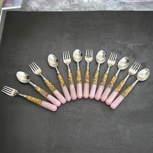 Juego de Cubiertos de Lujo de Acero Inoxidable Rosa de 12 Piezas al por Mayor, con Cucharas, Tenedores y Cuchillos Aptos para Lavavajillas, para Fiestas - Product Image 3