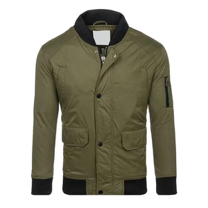Chaqueta Bomber Personalizada de Invierno para Hombre, Talla Grande, Diseño con Botones y Cremallera, Estilo Urbano Hip Hop, Resistente al Viento, Transpirable, 100% - Product Image 1