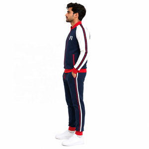 Sudadera con capucha de manga raglán para hombre, conjunto deportivo con cremallera, chándal, corte regular, cuello vuelto, diseño con bolsillos, B2B USA - Product Image 2