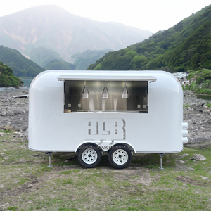 Remolque de Comida Rápida, Carrito Móvil para Hamburguesas, Carritos Móviles para Cerveza, Helados y Café, Remolques de Comida Totalmente Equipados - Product Image 1