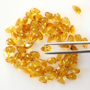 Citrine jaune naturelle, taille poire, facettée, calibrée, 3MM 5MM, pierres précieuses en vrac, qualité supérieure, pour la fabrication de bijoux, fabrication de pendentifs, vente en gros - Product Image 6