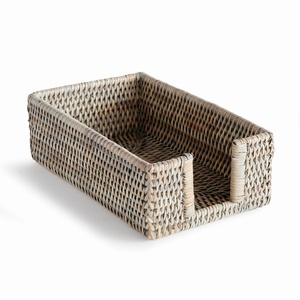 Organizadores de mesa, portavasos de ratán hechos a mano, cestas para servilletas, portavasos para decoración de bodas - Product Image 2