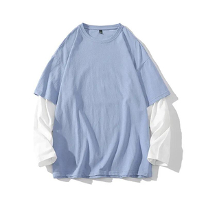 Camiseta Unisex de Manga Larga, Corte Regular, 100% Algodón Jersey, Teñido Liso, Transpirable, Ecológica, Antiarrugas, Cuello Redondo, Doble Capa, MOQ Bajo - Product Image 2