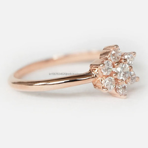 14K ทองสไตล์วินเทจสไตล์แล็บ-สร้าง igi/gia Lab-ปลูกเพชรหมั้น/แหวนแต่งงานเครื่องประดับที่ดีความชัดเจน VVS สำหรับวันครบรอบ - Product Image 3