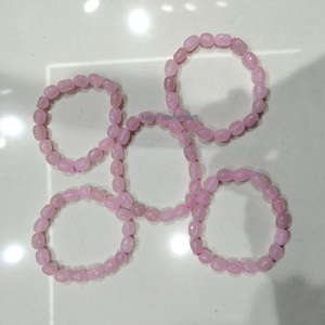 Natural Rose Quartz Gemstone Tumbled Beads Elastic Stretch <b>Healing</b> Crystal Bracelet Wholesale Handmade Jewelry Women Gift - Product Image 6