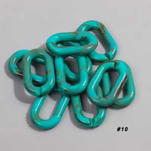 Décoration murale artisanale en résine, style moderne, maillons grands et épais, mélange de couleurs, design punk, chaîne longue multi-pièces - Product Image 1