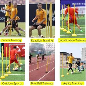 Poste de Slalom para Entrenamiento de Fútbol, Multifuncional, Portátil, Duradero, de PVC, de Alta Calidad, Fabricado en India, para Entrenamiento de Agilidad - Product Image 3