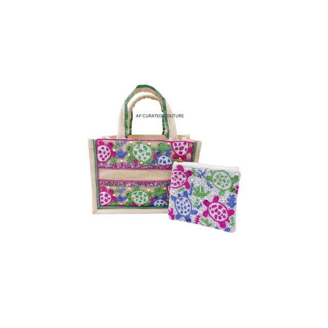 Summer Trend Beaded Tote Bag and