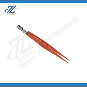 Pinzas Bipolares Rectas de Alta Precisión con Punta Fina de 0.5mm y Mango Aislado para Procedimientos de Microcirugía, ORL y Neurocirugía - Product Image 5