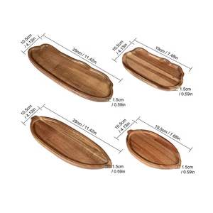 Bandeja de Desayuno Moderna de Madera Maciza de Acacia con Bordes Suaves, Estructura Estable, Diseño Ecológico para Bodas y Servicio Seguro - Product Image 3