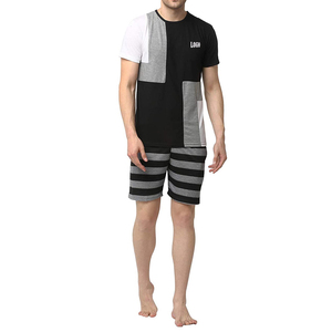 Ensemble T-shirts et shorts 100 % coton à col rond pour homme, grande taille, motif uni imprimé, fabriqué au Pakistan, collection été 2026 – Vente en gros - Product Image 2