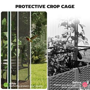 Fioriera Rialzata Classica Bianca da 118 cm con Sistema di Auto-Irrigazione, Griglia e Fori di Drenaggio - Ideale per Pomodori - Product Image 6