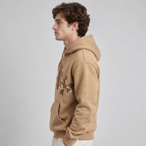Sudadera con capucha bordada para hombre, elegante y cómoda, combina tela acogedora con bordados detallados y comodidad moderna para atuendos casuales diarios y viajes. - Product Image 6