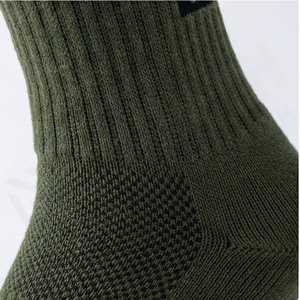 <b>Crew</b> <b>Socks</b> Solid Green Knitted Cotton Breathable Daily Wear Adult Autumn Casual <b>Socks</b> - Product Image 4