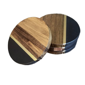 Modern Design Natural Marble <b>Round</b> Serving Coasters Eco-Friendly Durable Washable Stone <b>Mats</b> & Pads for <b>Table</b> Use - Product Image 1