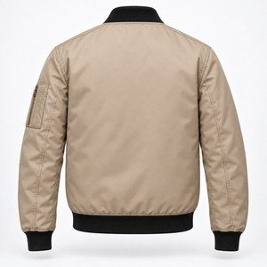 Chaqueta Bomber Varsity de Invierno Personalizada para Hombre con Mangas en Contraste, Transpirable y de Secado Rápido, Cierre con Botones de Cuerno - Product Image 2