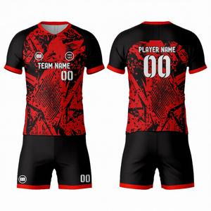 Ensemble d'uniformes de football personnalisés au design innovant, maillots et shorts de sublimation, tenues d'équipe, fournisseur d'usine OEM en gros - Product Image 1
