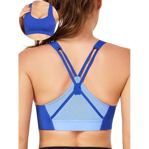Solid Trader Women Activewear Padded Athletic <b>Top</b> Moisture Wicking High Impact <b>Cross</b> Back Elastic Gym Crop <b>Top</b> Tank Wear Fitness - Product Image 6