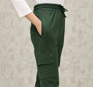 Pantalones Deportivos Cargo Verde Oscuro para Hombre, Cintura Elástica, Bolsillos Laterales, Transpirables, para Otoño - Product Image 3
