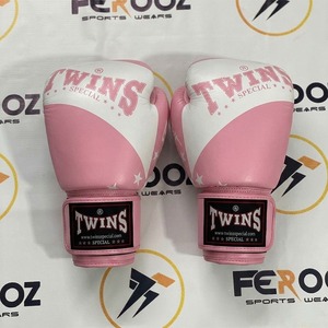 Guantes de Boxeo Twins, Superventas, Azules y Blancos, de Cuero, con Cierre de Velcro, Transpirables, para Entrenamiento de Adultos, Combate y Patadas - Product Image 5