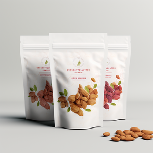 ถุงไมลาร์อัลมอนด์สีขาวด้านแบบตั้งได้ถุงซิปล็อคอลูมิเนียมฟอยล์ซิปล็อคกันกลิ่นและรีไซเคิลได้ด้วยซิปอลูมิเนียม - Product Image 4