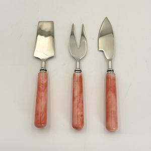 ชุดมีดชีสสแตนเลสจากผู้ผลิตที่เชื่อถือได้ พร้อมด้ามจับเรซิ่น สำหรับตัดและปาดชีส - Product Image 1