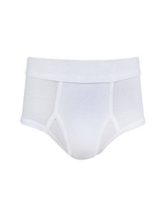 Calzoncillos bóxer de corte medio para hombre, color blanco liso, 100% algodón, tejido transpirable - Product Image 1