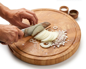 Planche à découper en bois massif à grain rond épais, bloc de boucher, plateau de service pour charcuterie, fabriqué au Vietnam - Product Image 4