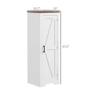 Armadio Bianco con Ante Scorrevoli e Ripiano Regolabile per Soggiorno o Dispensa - Assemblato - Product Image 3