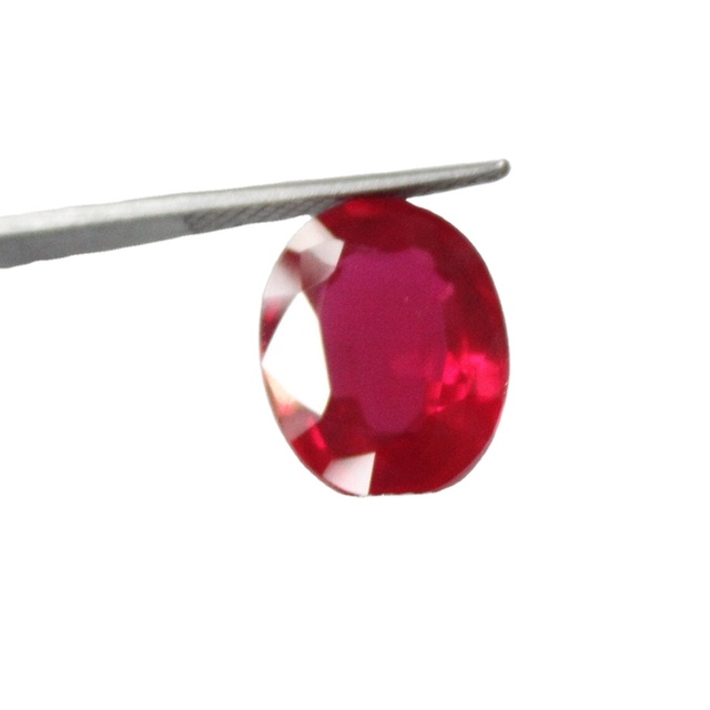 Blood Red Ruby 16x12x6mm Oval Faceted 12.90 Cts Natural Gemstone Jewelry Making Loose Third Party Appraisal Fracture Filled