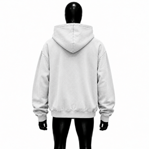 เสื้อฮู้ดดี้โอเวอร์ไซส์สีเงินลายกราฟิกสไตล์วินเทจ สตรีทแวร์ พิมพ์ลายภาพเหมือนสีดำ ผ้าฝ้ายฟลีซหนานุ่ม แฟชั่นเสื้อฮู้ด - Product Image 2
