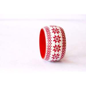 Handmade Ethnic Jewelry Collection for Women Colorful Traditional Wooden Bangles Painted Bamboo and Wood <b>Crafts</b> - Product Image 5