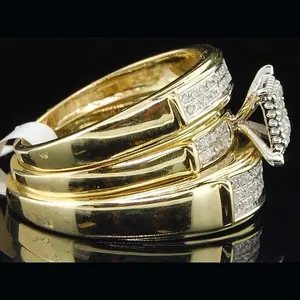 Anillo de Compromiso y Boda de Lujo Vintage con Moissanita, Plata de Ley 925, Chapado en Oro Blanco, Corte Brillante, para Mujer - Product Image 5