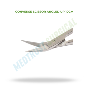 Ciseaux chirurgicaux Converse Angled Up 10 cm, micro-ciseaux ORL à pointe fine, instrument de coupe de précision en acier inoxydable - Product Image 2