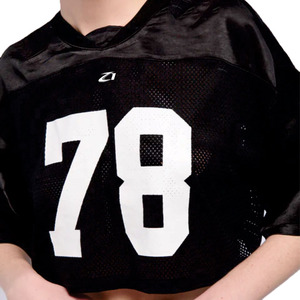 Camiseta Deportiva Corta de Fútbol Americano Personalizada para Mujer, Cuello en V, Malla, Estilo Urbano, Marca Privada, Proveedor de Ropa OEM - Product Image 6