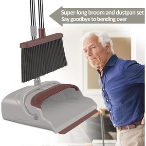 Juego de Escoba y Recogedor Autolimpiables con Dientes, Mango Súper Largo, para Uso Doméstico con Perros y Gatos - Product Image 4