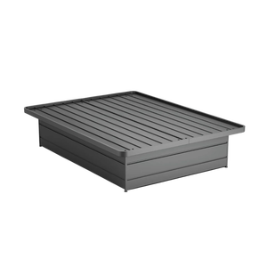 Modern Metal <b>Platform</b> <b>Bed</b> <b>Frame</b> Durable Hotel Furniture Minimalist Design Commercial Use Black Bedroom Base - Product Image 1