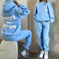 Produsen OEM Set Hoodie Jogger Katun Ukuran Besar untuk Ibu Hamil Wanita Plus Size 3D