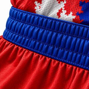 SINEWY Custom Basketball Jersey Set Sublimated Sleeveless Mesh Uniform <b>Red</b> <b>Blue</b> <b>White</b> 00 Athletic Fit Unisex Adult All Seasons - Product Image 4