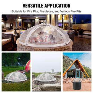 36 \ "Heavy-Duty thép lửa Pit Spark màn hình dễ dàng-mở ngoài trời <span class=keywords><strong>firepit</strong></span> nắp với Vòng xử lý sân sau Patio lửa hố Top Bìa - Product Image 6