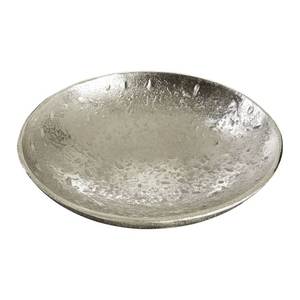 Round Silver Dish <b>hand</b> <b>Casted</b> Technique Food Serving Bowls Food Grade Tableware Display Decorative Salad Bowl For Party Tabletop - Product Image 1